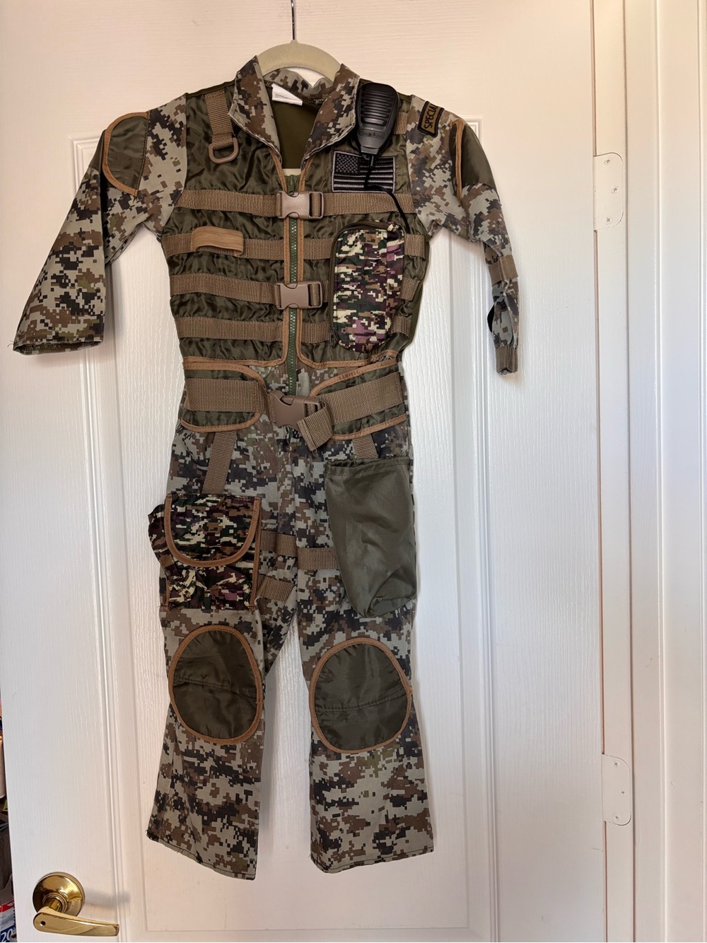 Teetot Boys Special Forces Costume Camo Jumpsuit Size 5-6 Halloween dress up